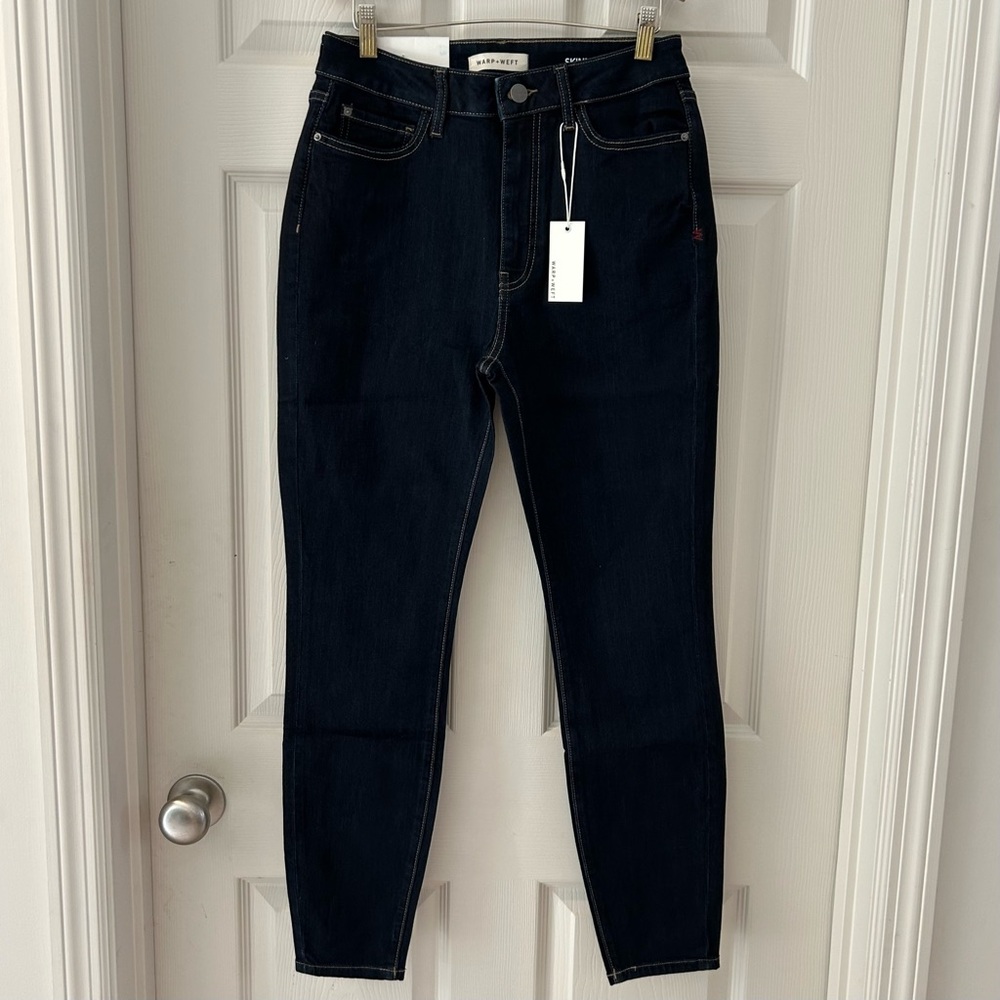 Warp + Weft Dark Wash Skinny High Rise Jeans Size 8/29